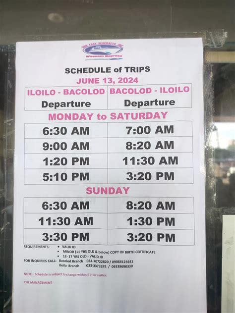 weesam schedule iloilo to bacolod 2023|Bacolod to Iloilo and v.v.: Weesam Express Schedule .